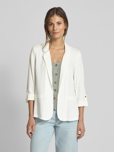 Vero Moda Loose Fit Kurzblazer aus Viskose-Leinen-Mix Modell 'JESMILO' Weiss 4