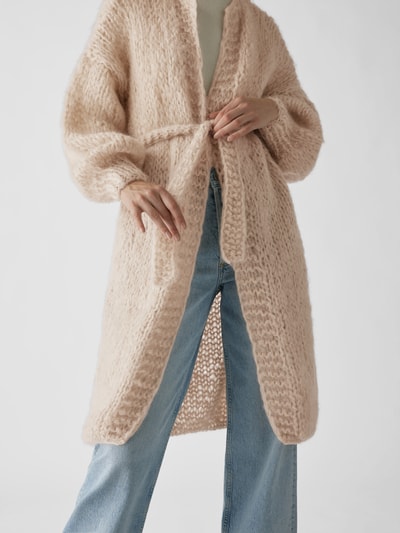 Maiami Longcardigan mit Taillengürtel Beige Melange 3