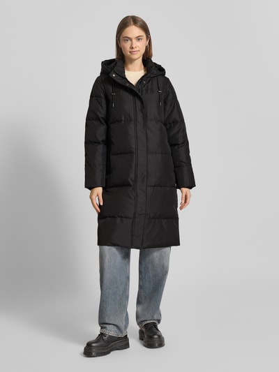 ONLY Płaszcz pikowany o kroju comfort fit z drobną fakturą model ‘IRENE’ Czarny 4