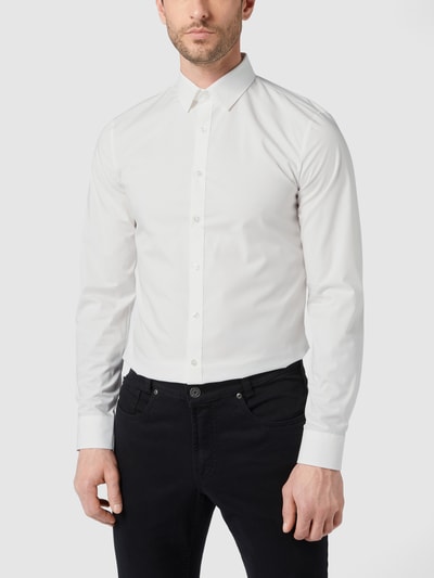 OLYMP No. Six Super slim fit zakelijk overhemd van popeline Ecru - 4