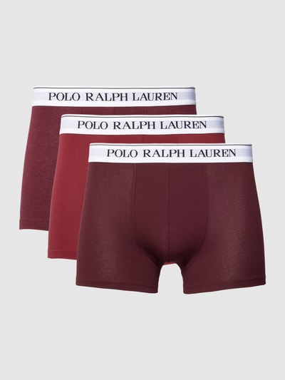 Polo Ralph Lauren Underwear Obcisłe bokserki z elastycznym paskiem z logo w zestawie 3 szt. Bordowy 1