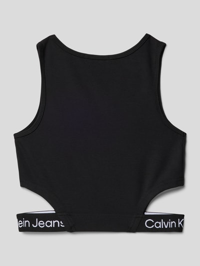 Calvin Klein Jeans Top z detalami z logo Czarny 3