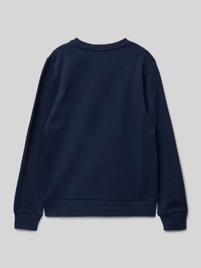 Boss Sweatshirt met labelprint Marineblauw - 3