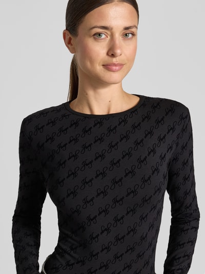 HUGO Body o kroju slim fit z mieszanki bawełny i modalu model 'FLOKKY' Czarny 3