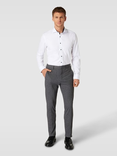 Eterna Slim Fit Business-Hemd mit Haifischkragen Weiss 1