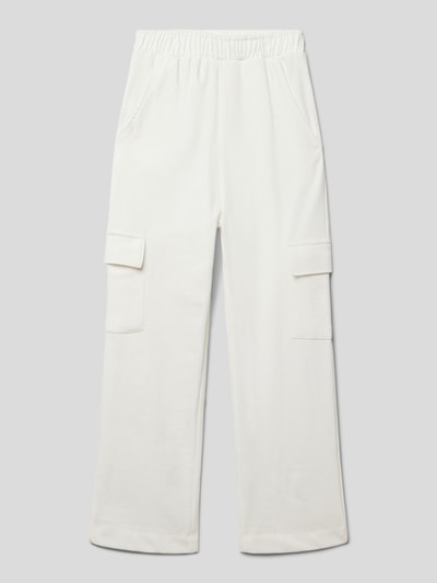 Mango Straight Leg Sweatpants mit Cargotaschen Modell 'london' Offwhite 1