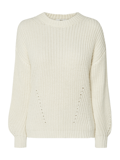 Jake*s Casual Sweter z dzianiny o grubym ściegu  Złamany biały 2