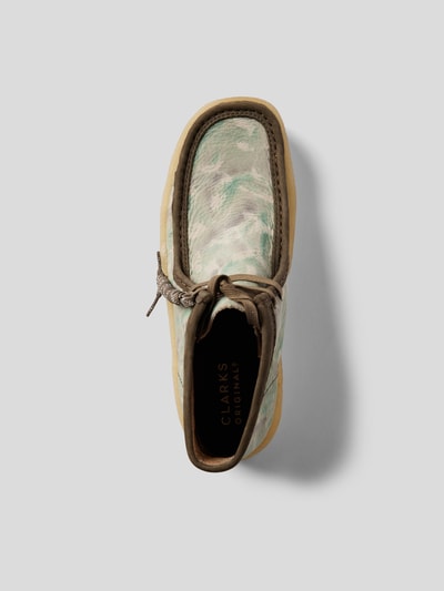 Clarks Boots mit Plateausohle Olivgrün 4