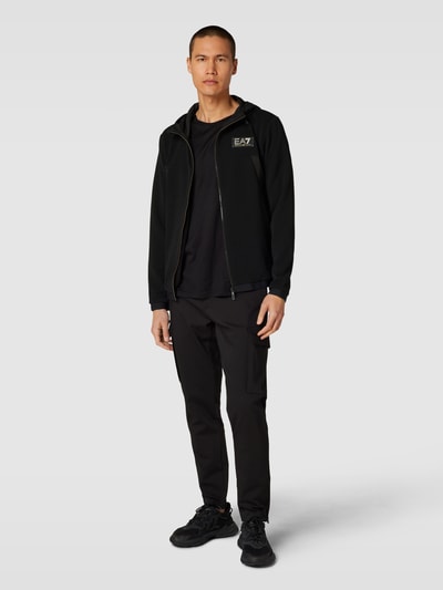 EA7 Emporio Armani Sweatjacke mit Label-Patch Black 1