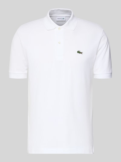 Produktfoto, Poloshirt mit Label-Stitching Modell 'L.12.12 CORE' von LACOSTE aus reiner Baumwolle, Unifarbenes-Design, Regular-Fit, Polokragen, kurze Knopfleiste, gerippte Ärmelabschlüsse, Rückenlänge 72 cm bei Größe M.