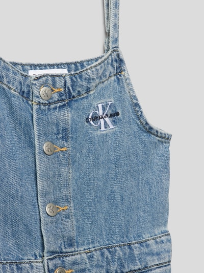 Calvin Klein Jeans Jeansjurk met labelstitching, model 'MARBLE' Blauw - 2