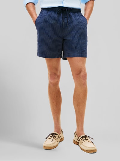 Tommy Hilfiger Szorty chinosy z seersucker model 'DOVER' Granatowy 4