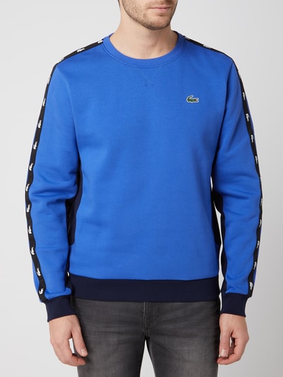 Lacoste Sweatshirt met ronde hals en logostrepen Koningsblauw - 4