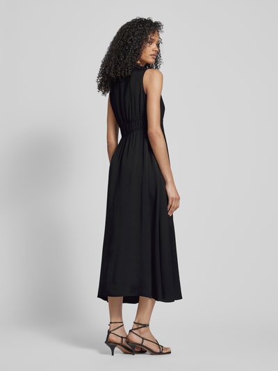 comma Midi-jurk van viscosemix met cut-out Zwart - 5