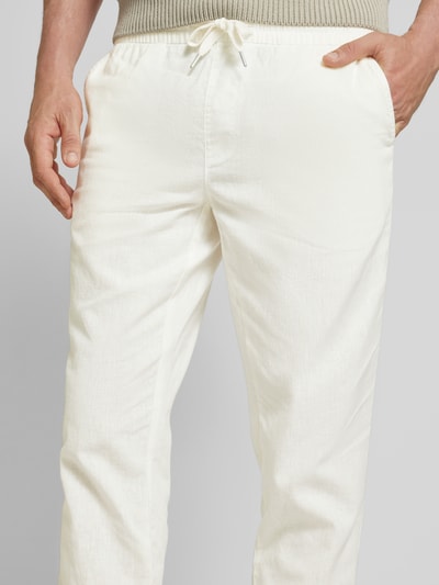 Matinique Broek met tunnelkoord, model 'barton' Offwhite - 3