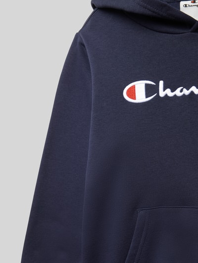 CHAMPION Hoodie mit Label-Stitching Marine 2