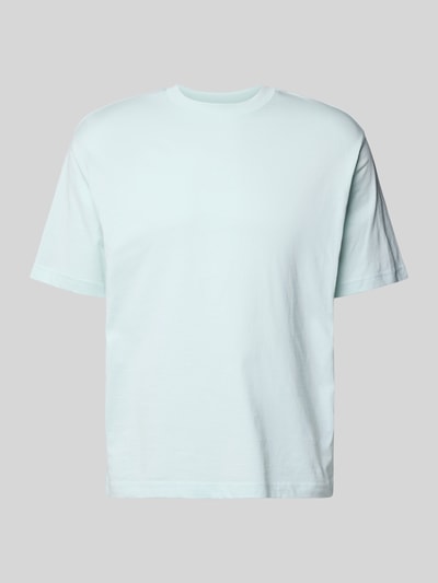 Produktfoto, Regular Fit T-Shirt aus reiner Baumwolle von MCNEAL, męski t-shirt, krój regular fit, okrągły dekolt, krótki rękaw, długość tyłu w rozmiarze M 66 cm, jasny odcień, gładka faktura