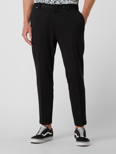 Cinque Stoffen broek met rechte pasvorm en stretch, model 'Cijuno' Zwart - 4