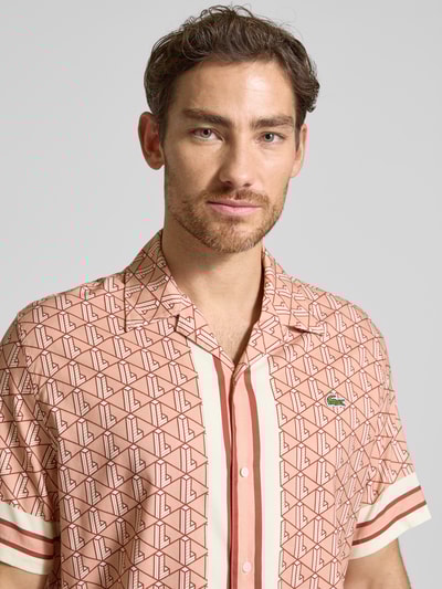 Lacoste Freizeithemd mit Label-Detail Rostrot 3