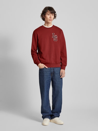 Levi's® Sweatshirt mit Label-Patches Bordeaux 1