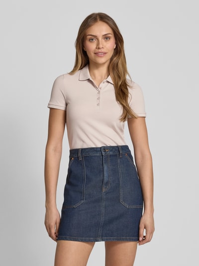 Christian Berg Woman Poloshirt mit kurzer Knopfleiste Mud 4