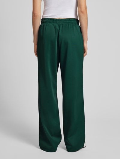 Noisy May Wide leg sweatpants met vaste persplooien, model 'JENNA' Donkergroen - 5