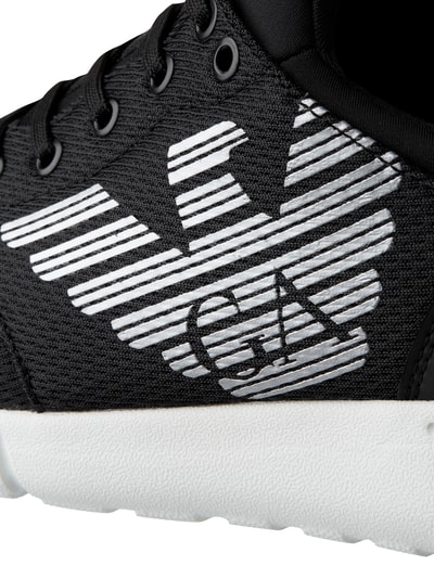 EA7 Emporio Armani Sneaker 'Simple Racer' aus Mesh mit Logo-Print Black 2