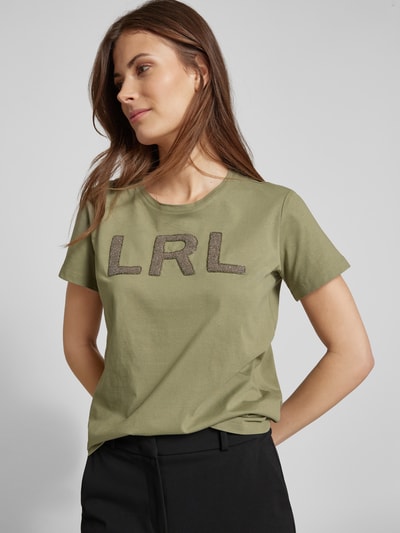 Lauren Ralph Lauren T-Shirt mit Label-Detail Modell 'KATLIN' Oliv 3