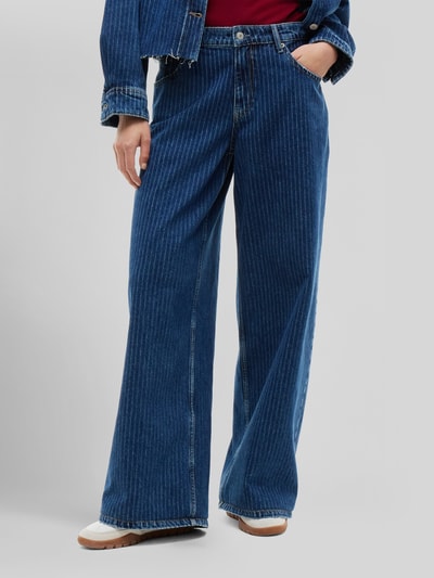 Tommy Jeans Wide Leg Jeans aus reiner Baumwolle mit Nadelstreifen Dunkelblau 4