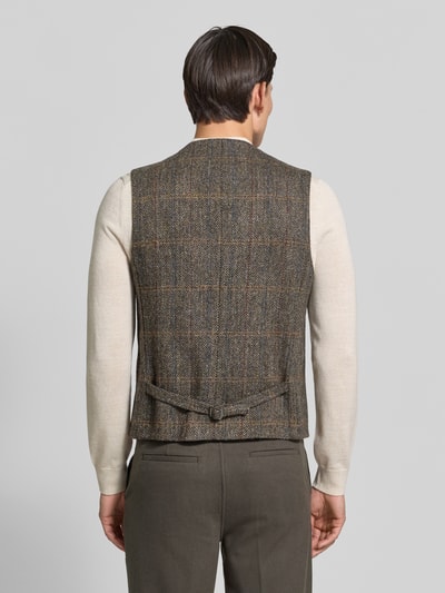 Carl Gross Weste aus Schurwolle mit Brustleistentasche Modell 'Warner' Dunkelgruen 5