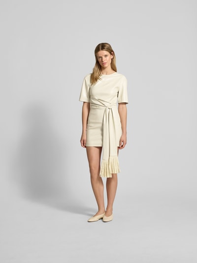 Nanushka Minikleid mit Raffungen Ecru 4