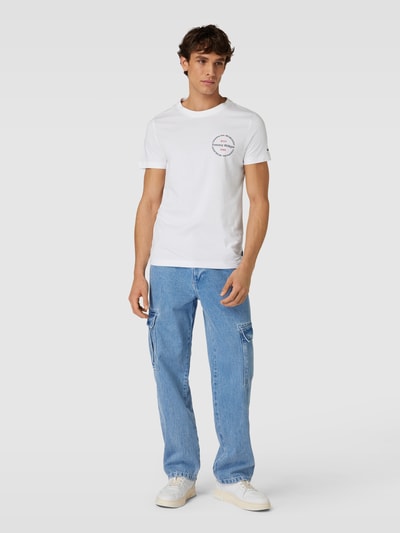 Tommy Hilfiger T-shirt o kroju slim fit z okrągłym dekoltem Biały 1