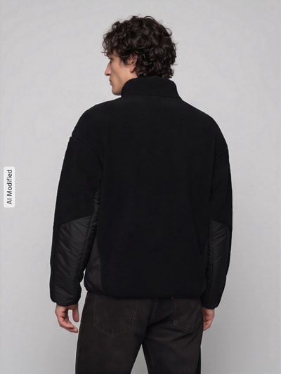 PUMA Performance Relaxed Fit Teddyjacke mit Stehkragen Black 5