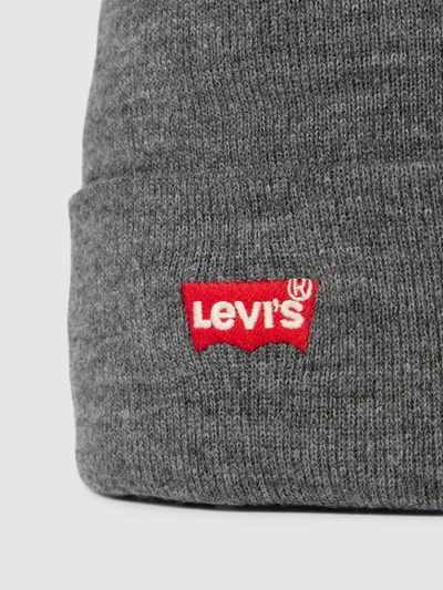 Levi's® Mütze mit Logo-Stitching Modell 'RED BATWING' Mittelgrau Melange 2