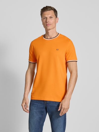 Christian Berg Men T-shirt met ribboorden Oranje - 4