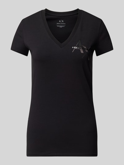 ARMANI EXCHANGE T-shirt met labelprint Zwart - 2