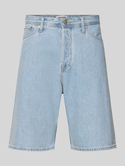 Productfoto, Baggy Fit Jeansshorts met steekzakken model 'ALEX' van Jack & Jones, lichtblauw katoen, taillewijdte M 42 cm, binnenbeenlengte M 26 cm