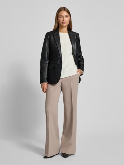 Lauren Ralph Lauren Slim Fit Blazer aus Lammleder Modell 'BONARO' BLACK 1