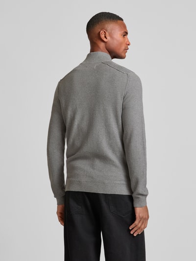 s.Oliver RED LABEL Regular Fit  Strickpullover aus reiner Baumwolle in Piqué-Qualität Mittelgrau 5