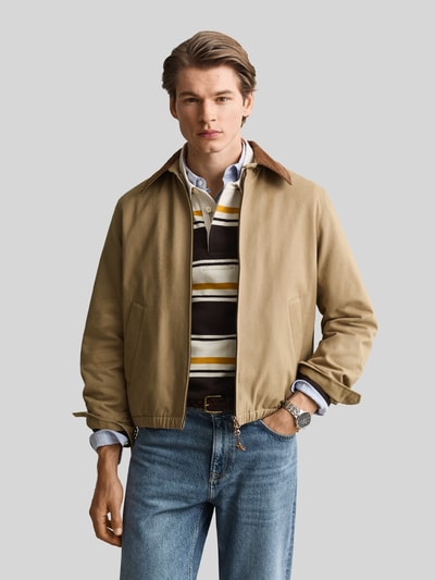 GANT Regular fit bomberjack van pure katoen model 'HARRINGTON' Hazelnoot - 4