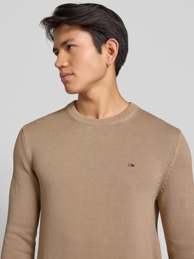 Tommy Jeans Regular fit gebreide pullover van zuiver katoen Beige - 3