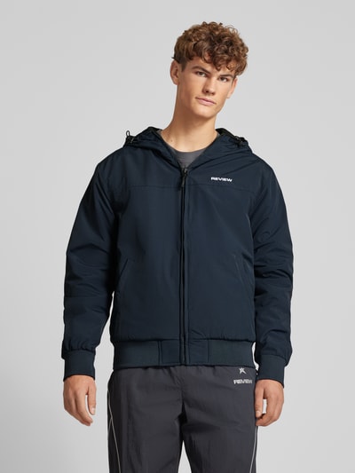 REVIEW Blouson met steekzakken, model 'BASIC' Marineblauw - 4