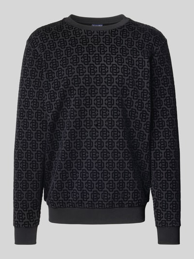 Christian Berg Men Sweatshirt met ribboorden Zwart - 2