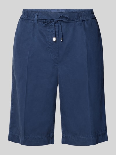 Brax Regular fit stoffen broek met persplooien, model 'Maine' Marineblauw - 2