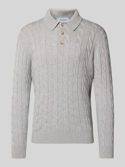 GRAN SASSO Gebreide pullover van een mix van scheerwol en viscose met kasjmier  Lichtgrijs - 2