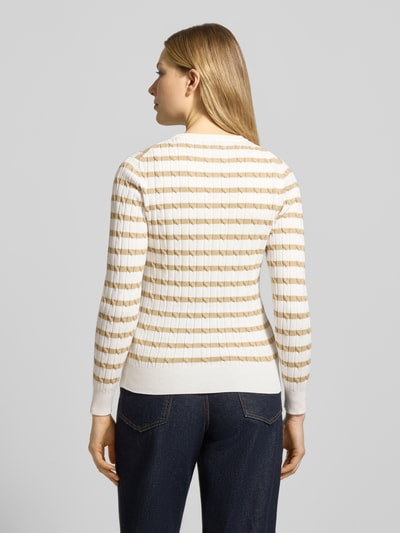 GANT Strickjacke mit Baumwoll-Anteil Camel 5