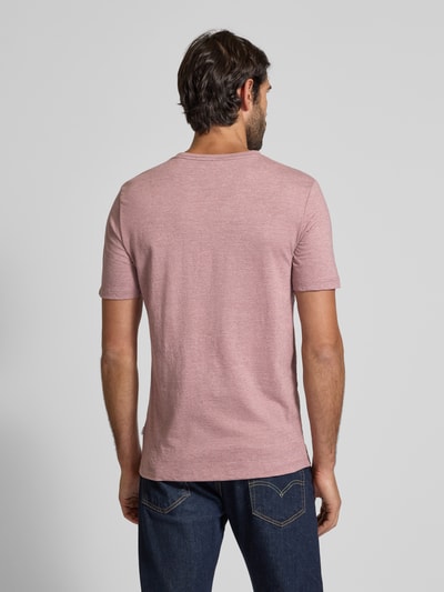 Lindbergh T-shirt met labelprint Mauve - 5