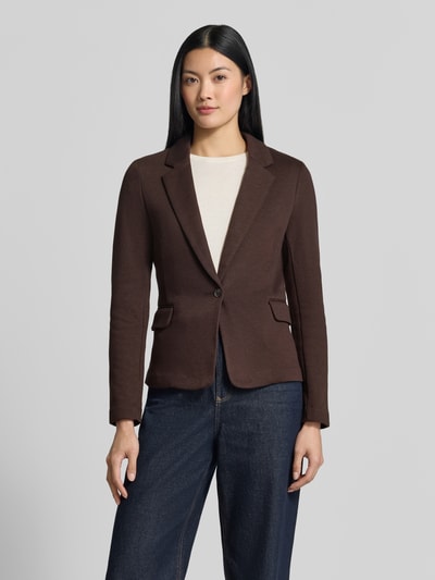 VERO MODA Slim fit korte blazer met wol model 'JULIA' Chocoladebruin - 4