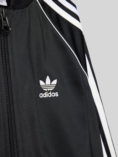 adidas Originals Bluza rozpinana o kroju regular fit z wyhaftowanym logo model ‘Track’ Czarny 2