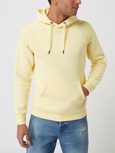 PEAK PERFORMANCE Hoodie mit Logo-Stickerei  Gelb 4